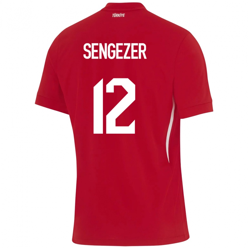 Niño Camiseta Turquía Muhammed Şengezer #12 Rojo 2ª Equipación 24-26 La Camisa Chile