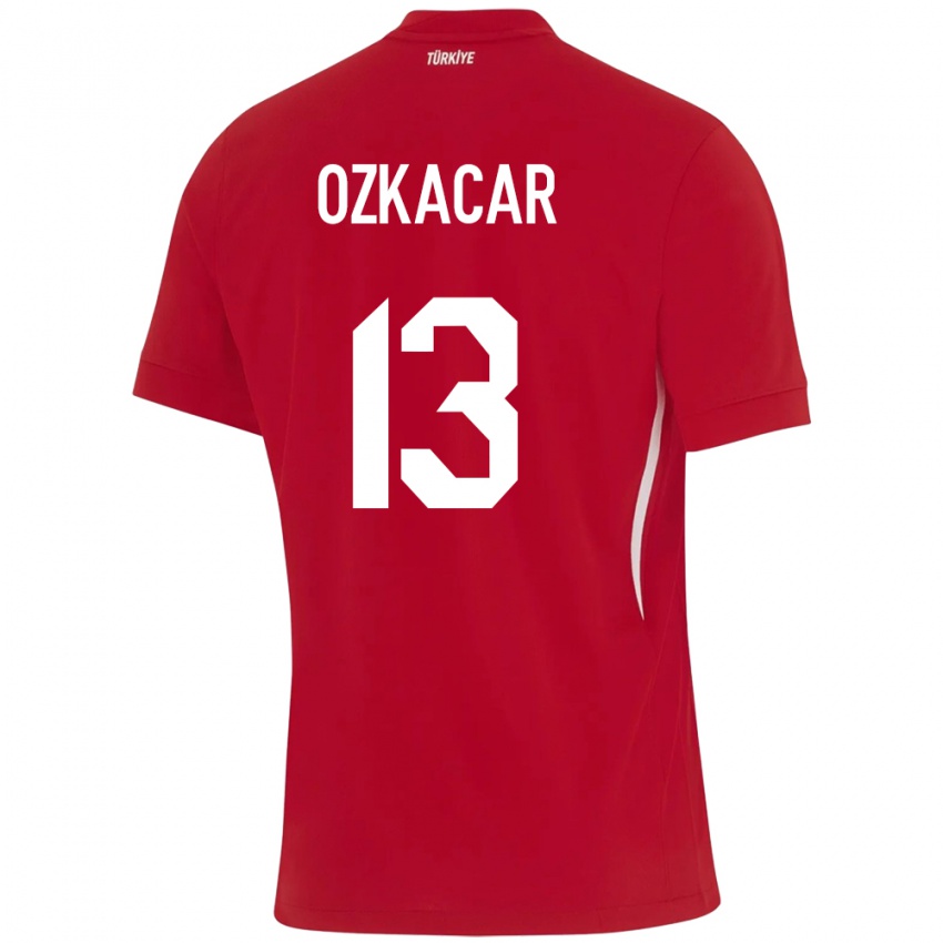 Niño Camiseta Turquía Cenk Özkacar #13 Rojo 2ª Equipación 24-26 La Camisa Chile