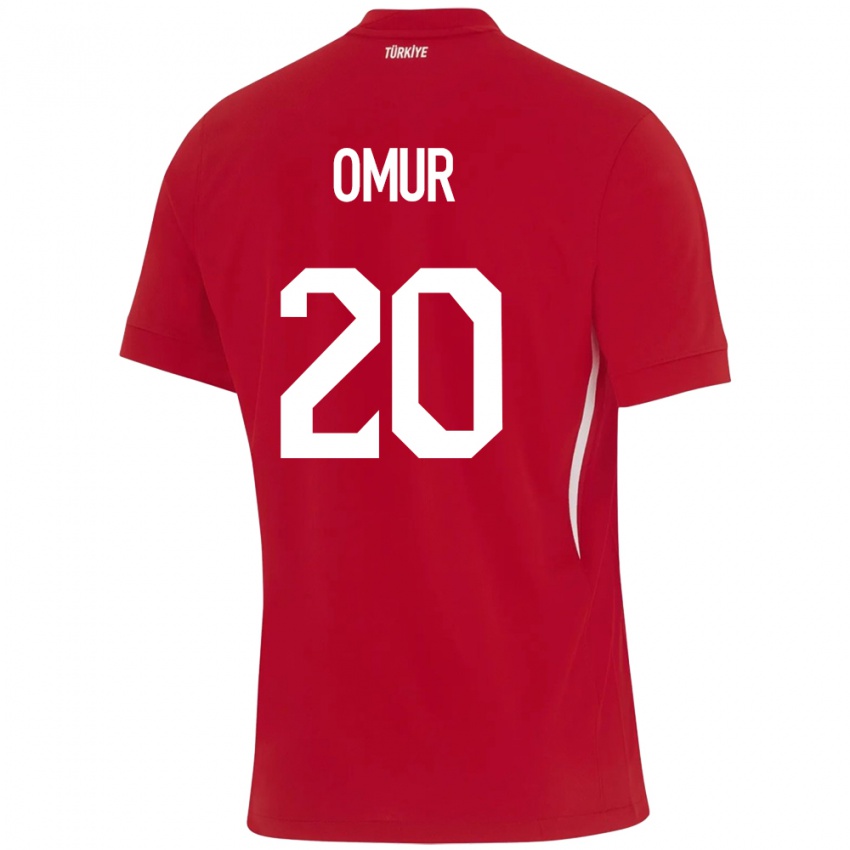 Niño Camiseta Turquía Abdülkadir Ömür #20 Rojo 2ª Equipación 24-26 La Camisa Chile