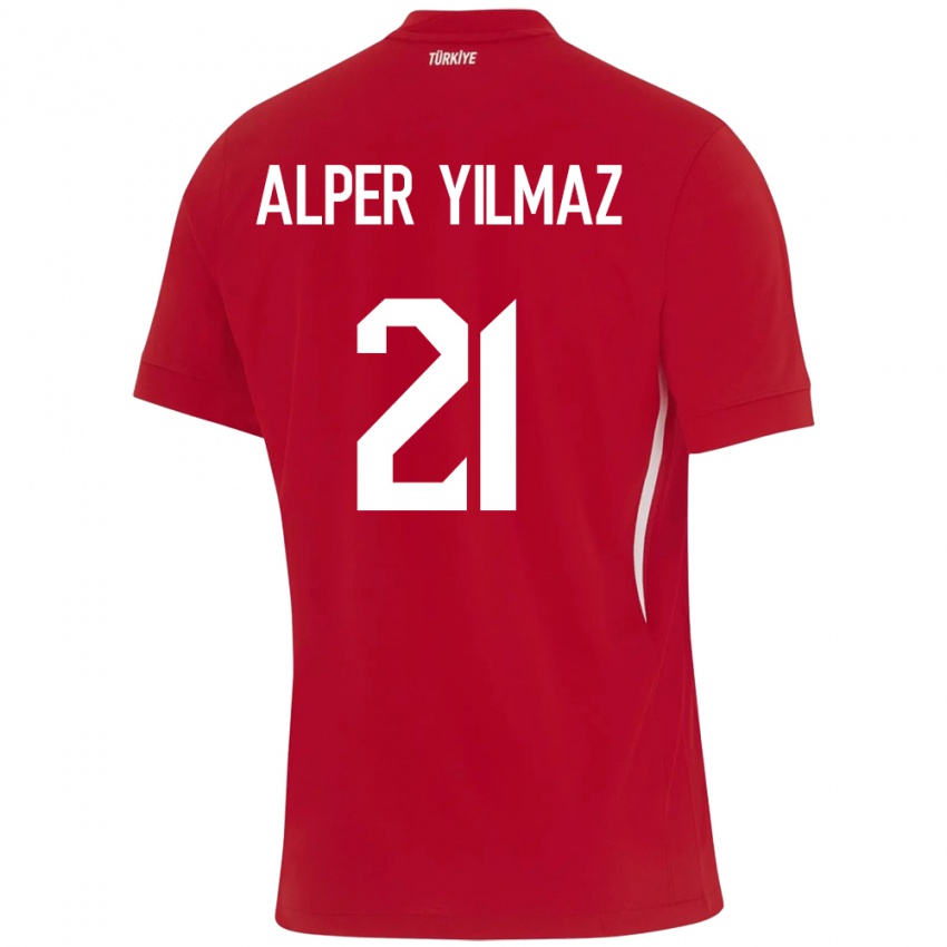 Niño Camiseta Turquía Barış Alper Yılmaz #21 Rojo 2ª Equipación 24-26 La Camisa Chile