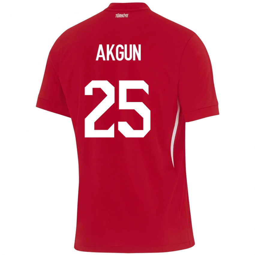 Niño Camiseta Turquía Yunus Akgün #25 Rojo 2ª Equipación 24-26 La Camisa Chile