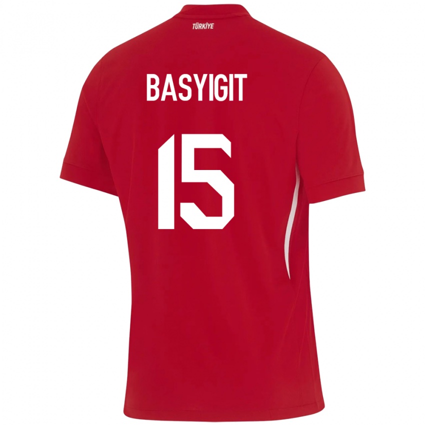 Niño Camiseta Turquía Emirhan Başyiğit #15 Rojo 2ª Equipación 24-26 La Camisa Chile