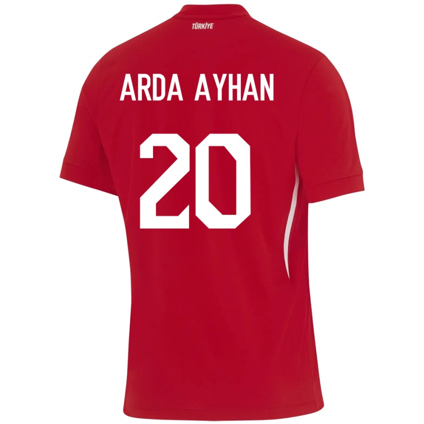 Niño Camiseta Turquía Murat Arda Ayhan #20 Rojo 2ª Equipación 24-26 La Camisa Chile