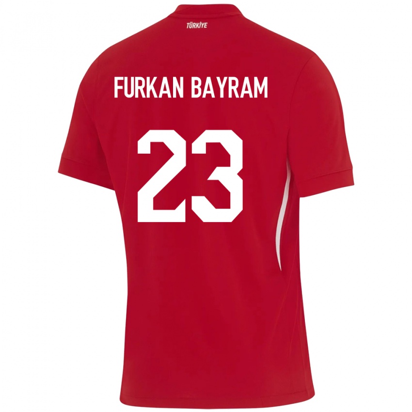 Niño Camiseta Turquía Mert Furkan Bayram #23 Rojo 2ª Equipación 24-26 La Camisa Chile