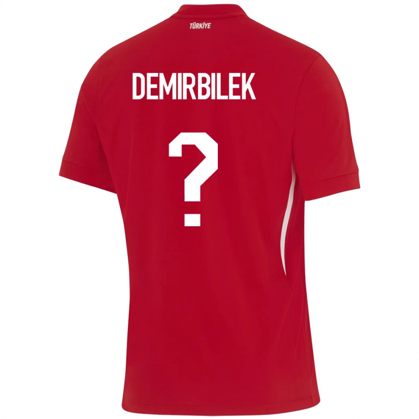 Niño Camiseta Turquía Ali Demirbilek #0 Rojo 2ª Equipación 24-26 La Camisa Chile