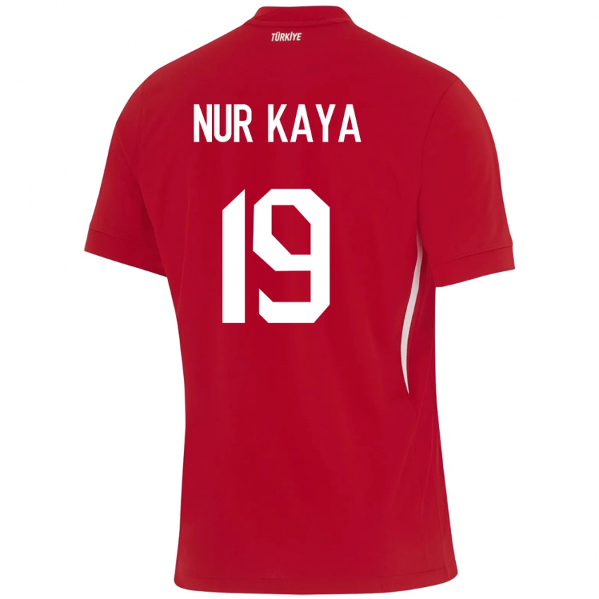 Niño Camiseta Turquía Cansu Nur Kaya #19 Rojo 2ª Equipación 24-26 La Camisa Chile