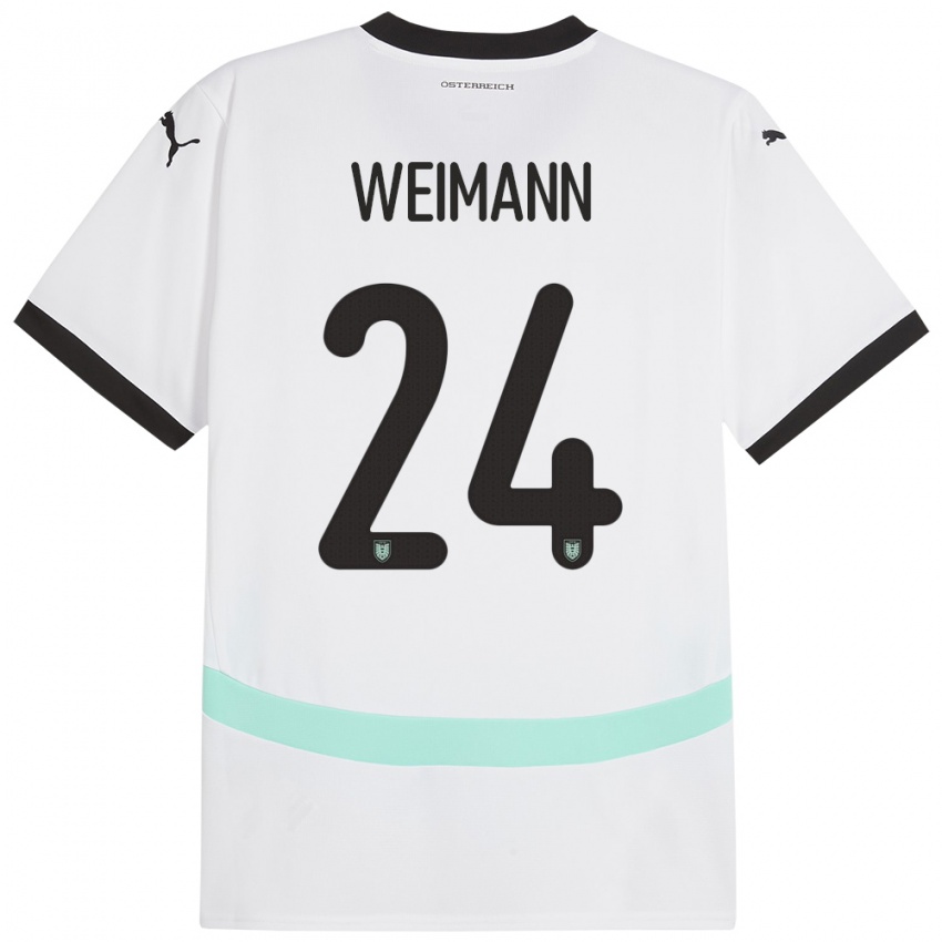 Niño Camiseta Austria Andreas Weimann #24 Blanco 2ª Equipación 24-26 La Camisa Chile