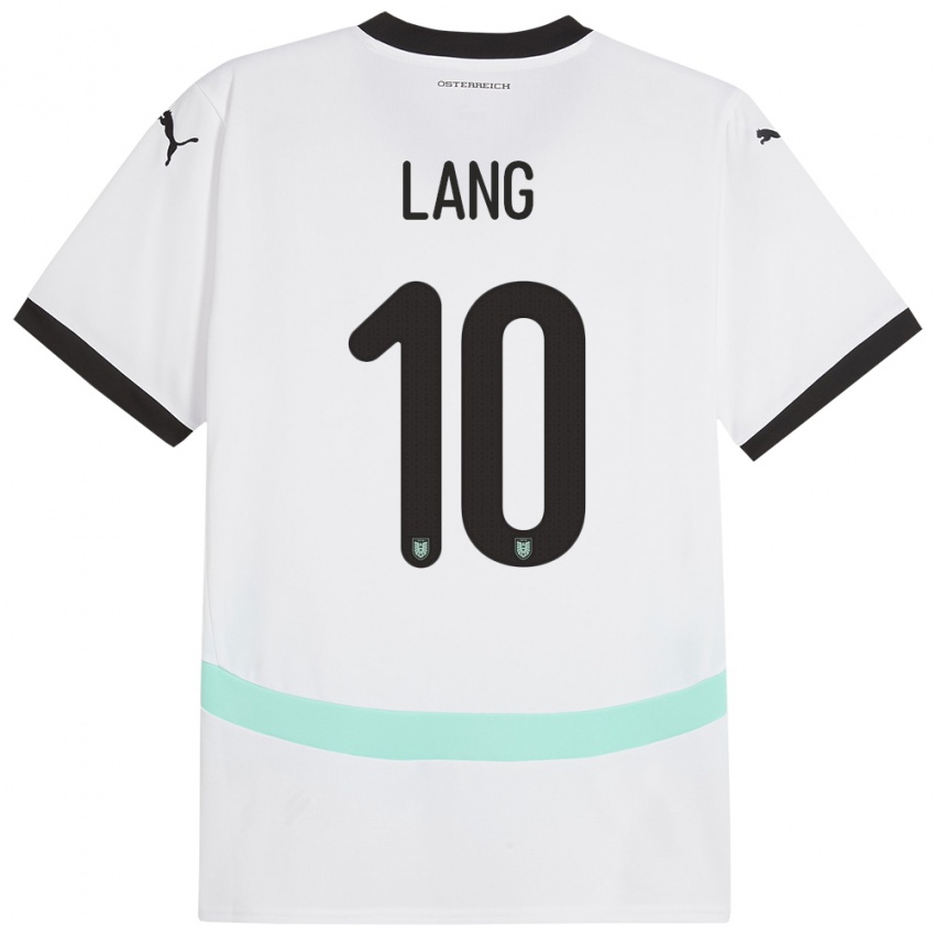 Niño Camiseta Austria Christoph Lang #10 Blanco 2ª Equipación 24-26 La Camisa Chile