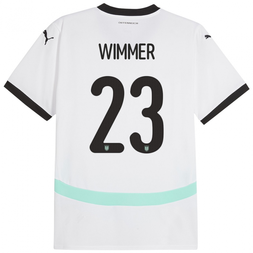 Niño Camiseta Austria Patrick Wimmer #23 Blanco 2ª Equipación 24-26 La Camisa Chile