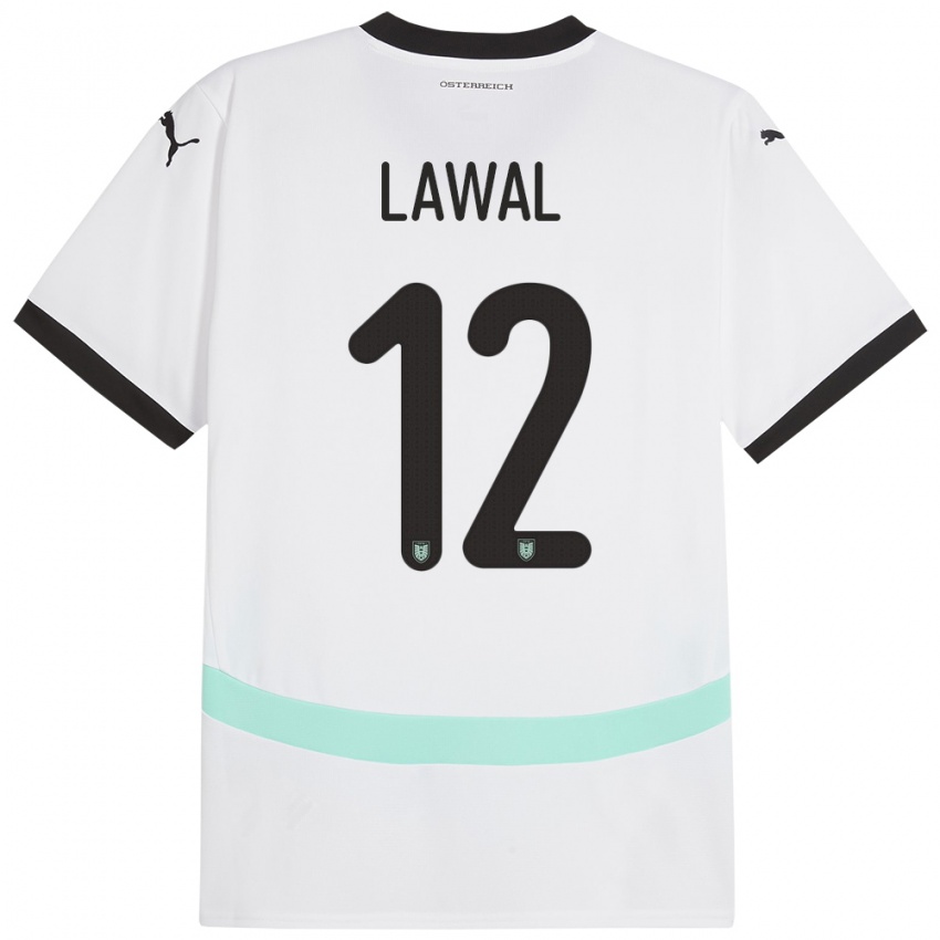 Niño Camiseta Austria Tobias Lawal #12 Blanco 2ª Equipación 24-26 La Camisa Chile