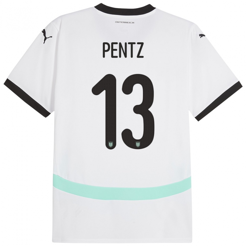 Niño Camiseta Austria Patrick Pentz #13 Blanco 2ª Equipación 24-26 La Camisa Chile