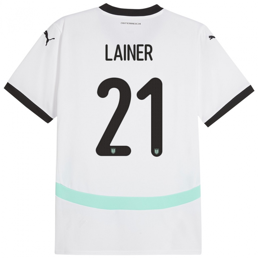 Niño Camiseta Austria Stefan Lainer #21 Blanco 2ª Equipación 24-26 La Camisa Chile