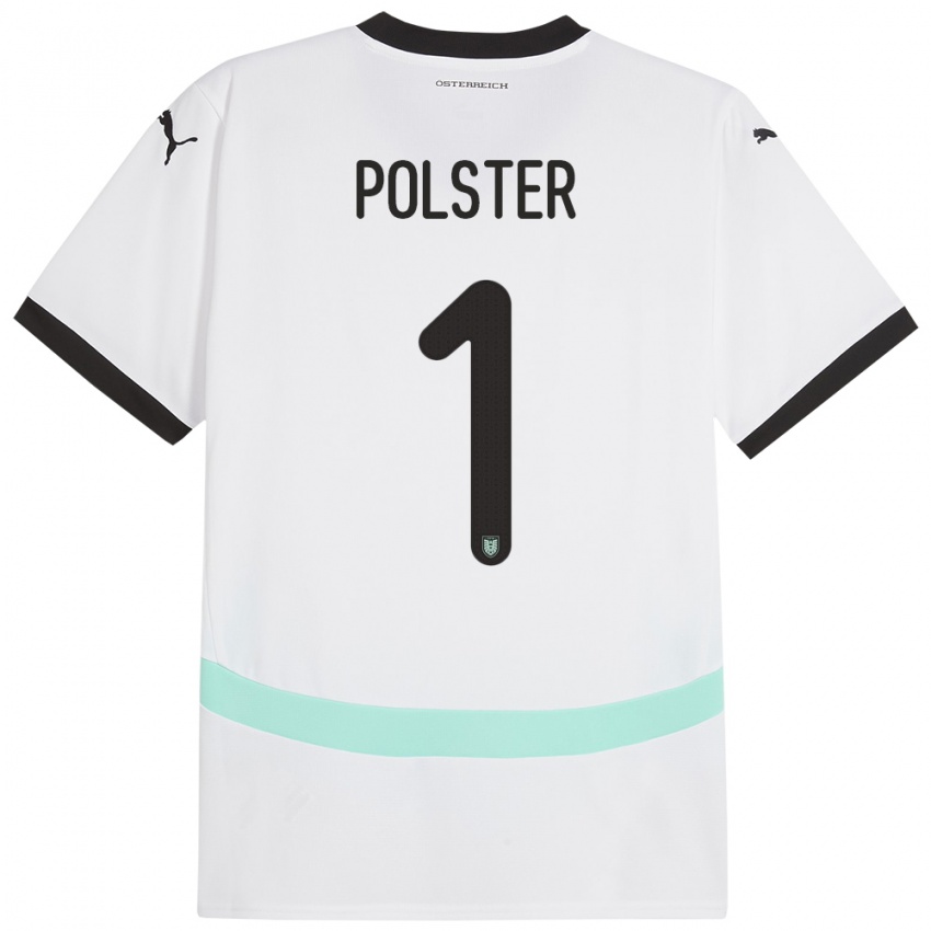 Niño Camiseta Austria Nikolas Polster #1 Blanco 2ª Equipación 24-26 La Camisa Chile