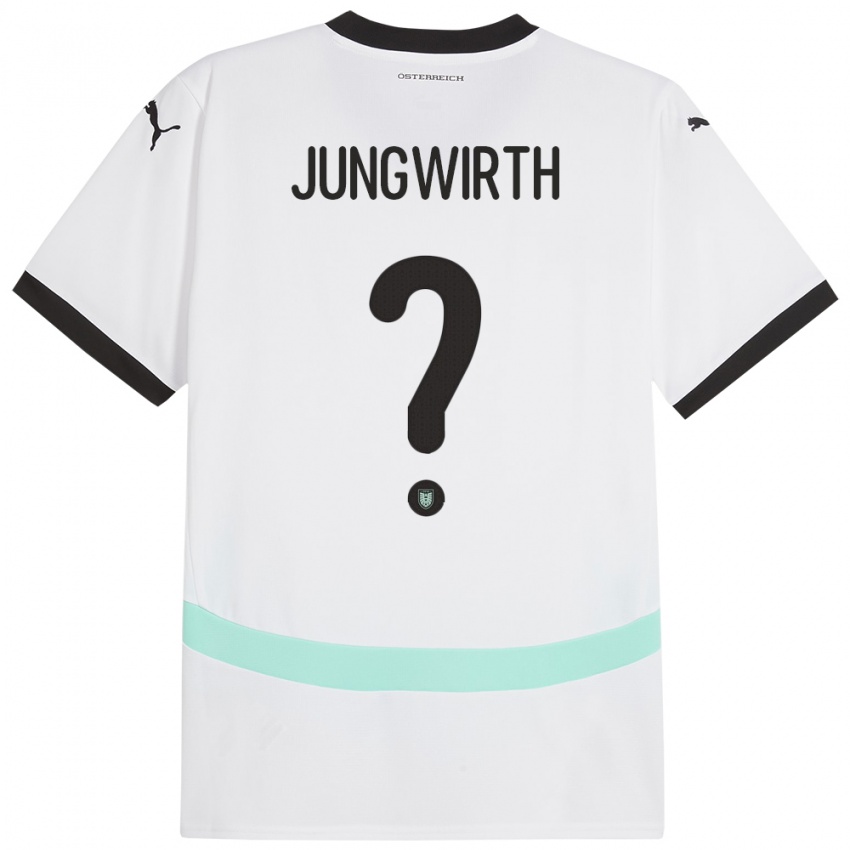 Niño Camiseta Austria Lukas Jungwirth #0 Blanco 2ª Equipación 24-26 La Camisa Chile