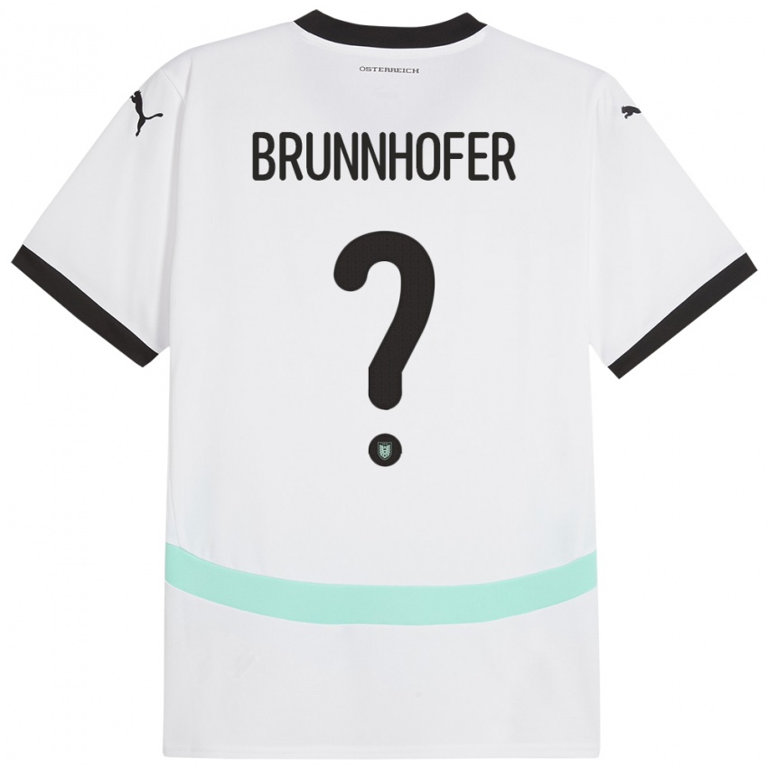 Niño Camiseta Austria Jakob Brunnhofer #0 Blanco 2ª Equipación 24-26 La Camisa Chile