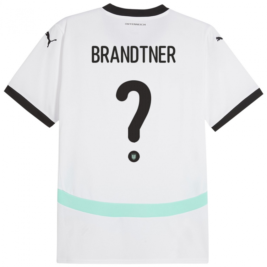 Niño Camiseta Austria Jakob Brandtner #0 Blanco 2ª Equipación 24-26 La Camisa Chile