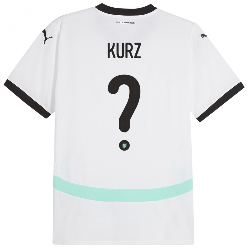 Niño Camiseta Austria Marcel Kurz #0 Blanco 2ª Equipación 24-26 La Camisa Chile