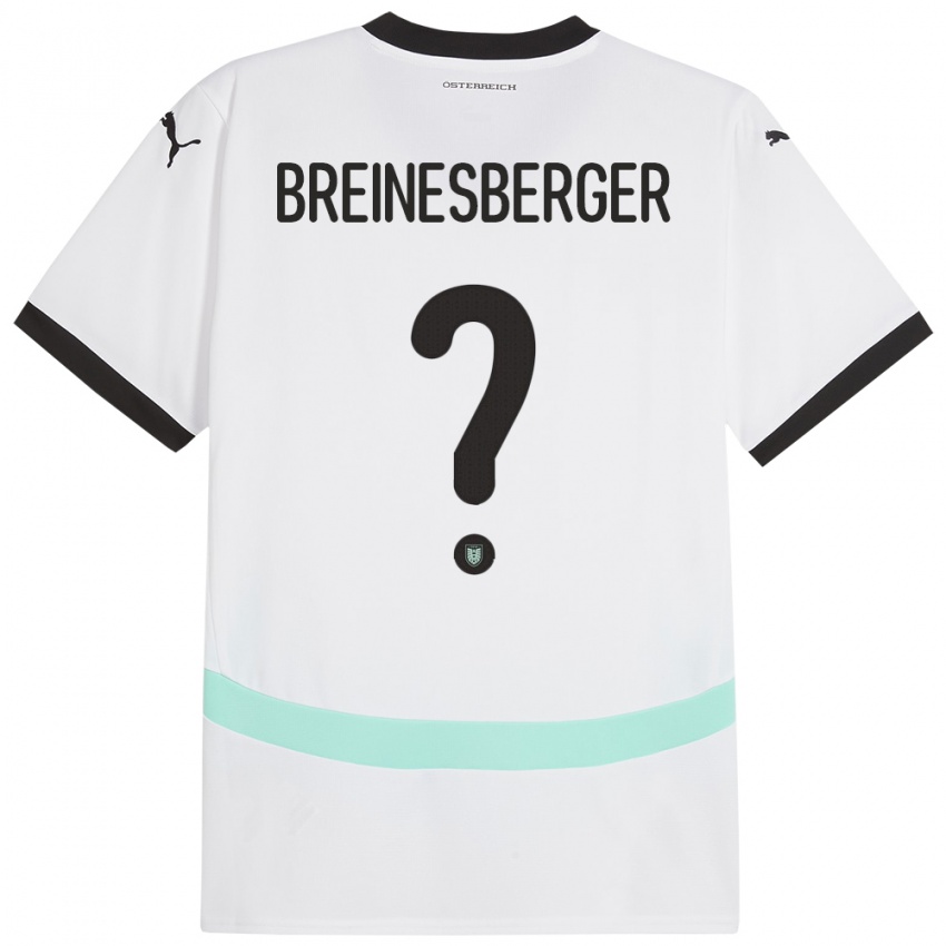 Niño Camiseta Austria Christoph Breinesberger #0 Blanco 2ª Equipación 24-26 La Camisa Chile