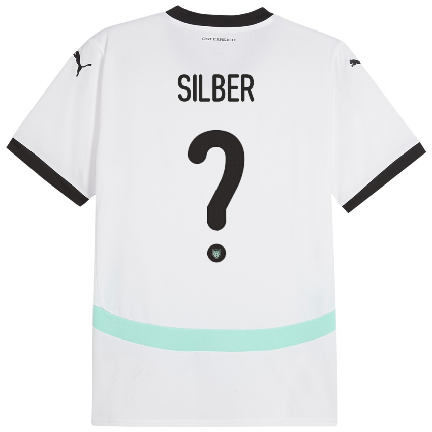 Niño Camiseta Austria Fabian Silber #0 Blanco 2ª Equipación 24-26 La Camisa Chile