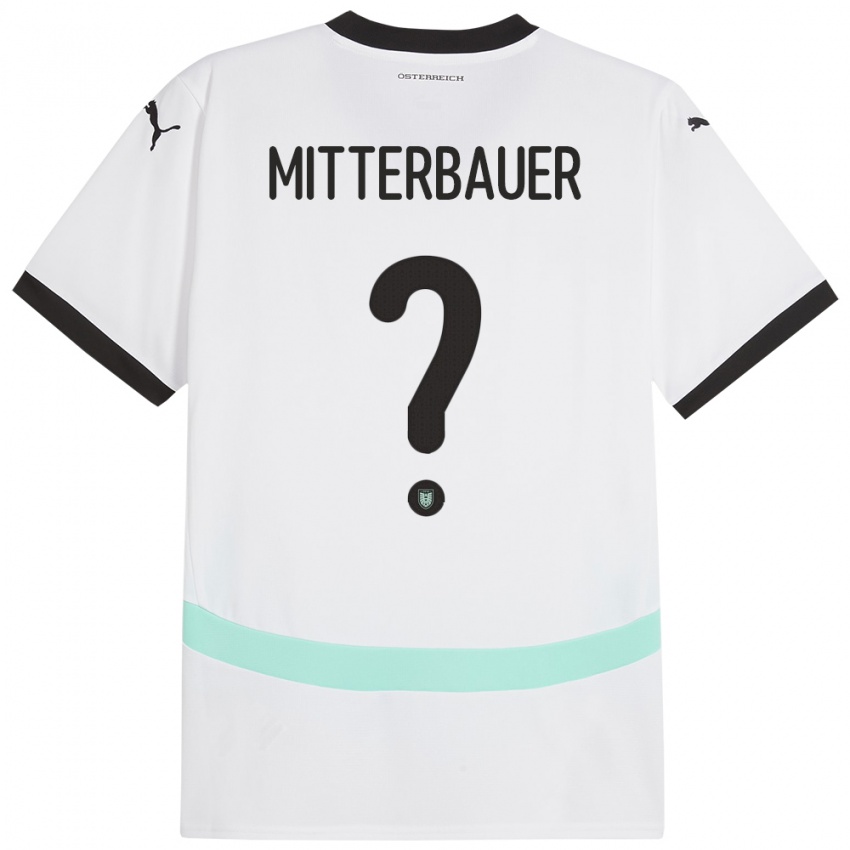 Niño Camiseta Austria Elias Mitterbauer #0 Blanco 2ª Equipación 24-26 La Camisa Chile