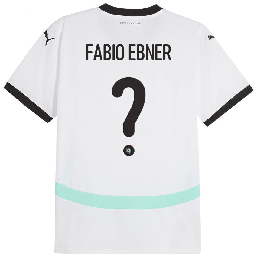 Niño Camiseta Austria Fabio Ebner #0 Blanco 2ª Equipación 24-26 La Camisa Chile