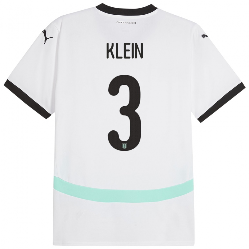 Niño Camiseta Austria Jennifer Klein #3 Blanco 2ª Equipación 24-26 La Camisa Chile