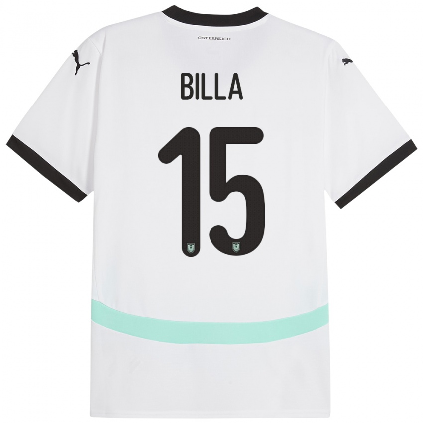 Niño Camiseta Austria Nicole Billa #15 Blanco 2ª Equipación 24-26 La Camisa Chile