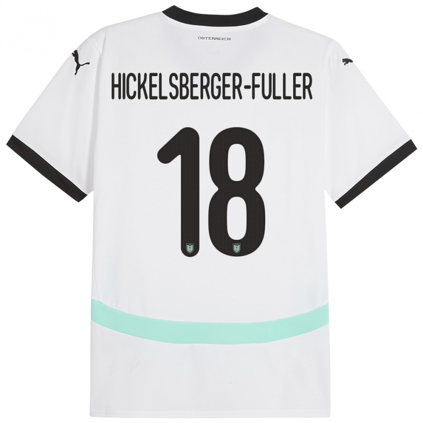 Niño Camiseta Austria Julia Hickelsberger-Füller #18 Blanco 2ª Equipación 24-26 La Camisa Chile