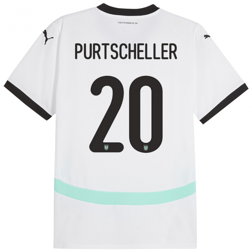 Niño Camiseta Austria Lilli Purtscheller #20 Blanco 2ª Equipación 24-26 La Camisa Chile