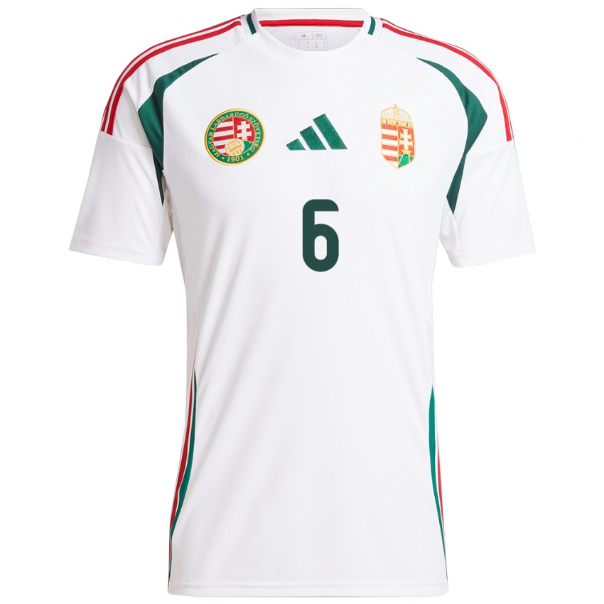 Niño Camiseta Hungría Willi Orbán #6 Blanco 2ª Equipación 24-26 La Camisa Chile