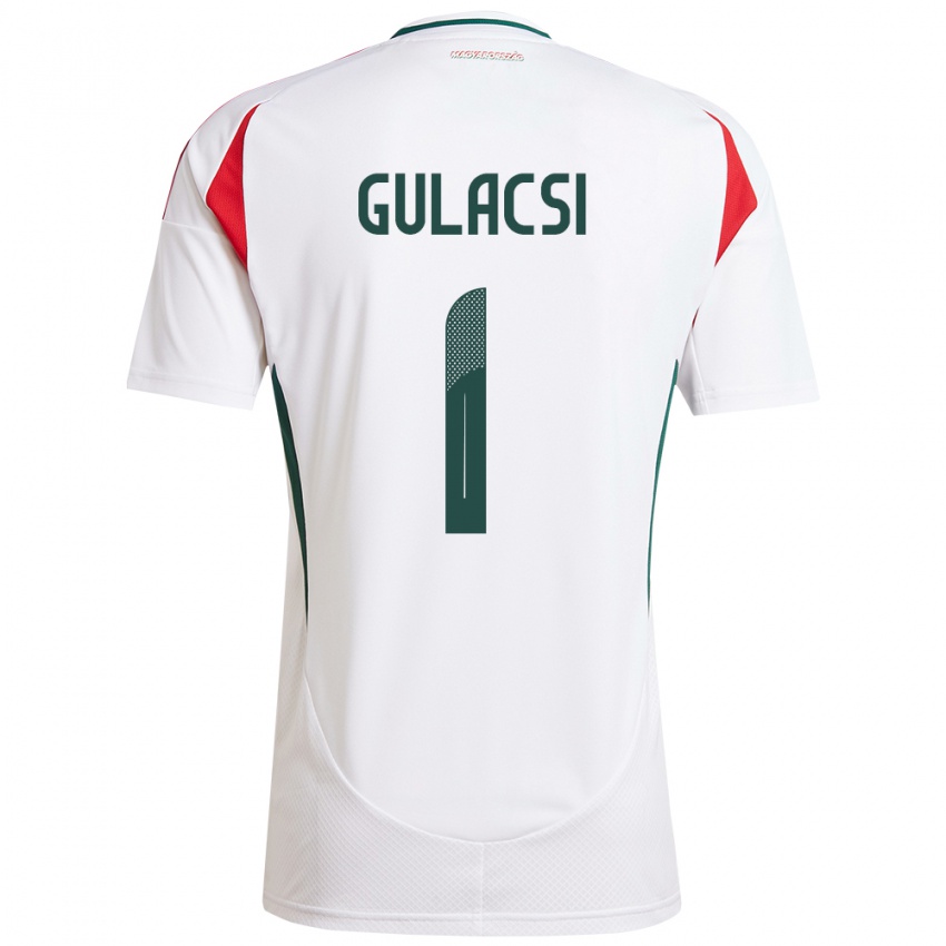 Niño Camiseta Hungría Péter Gulácsi #1 Blanco 2ª Equipación 24-26 La Camisa Chile