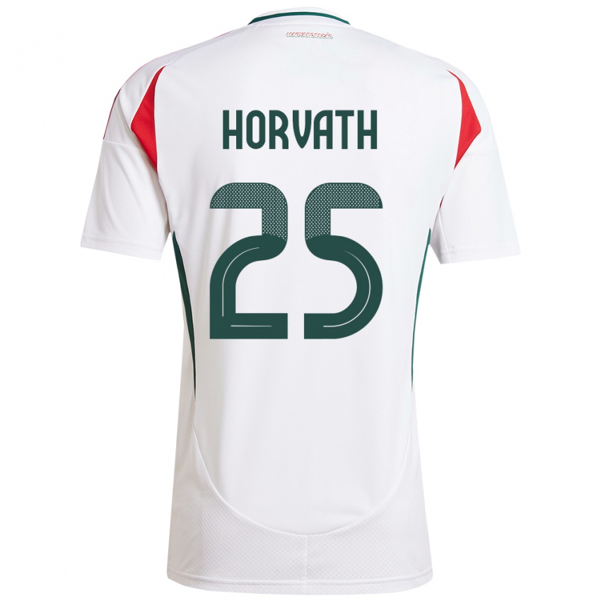 Niño Camiseta Hungría Krisztofer Horváth #25 Blanco 2ª Equipación 24-26 La Camisa Chile