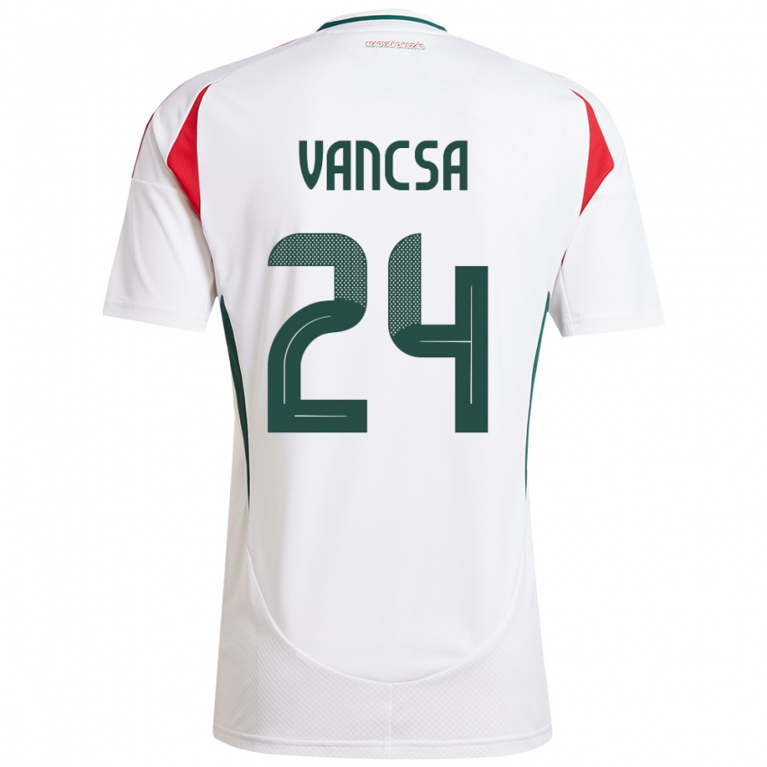 Niño Camiseta Hungría Zalán Vancsa #24 Blanco 2ª Equipación 24-26 La Camisa Chile