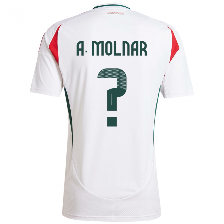 Niño Camiseta Hungría Ádin Molnár #0 Blanco 2ª Equipación 24-26 La Camisa Chile