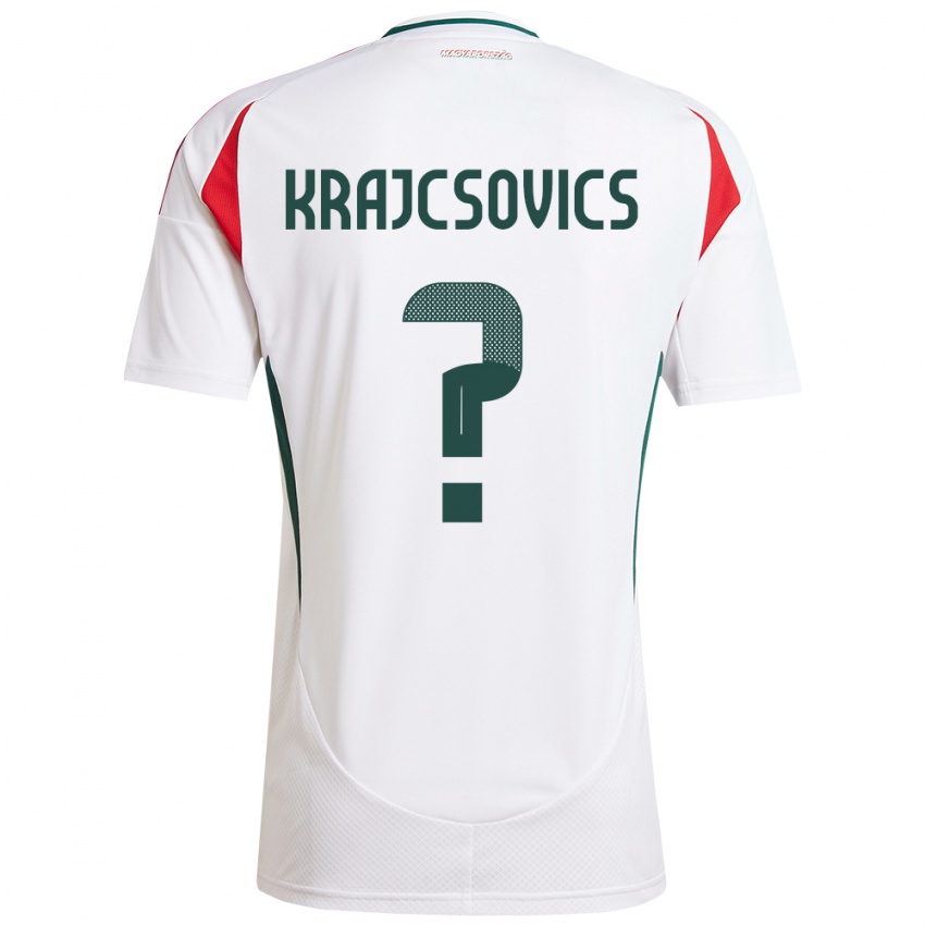 Niño Camiseta Hungría Ábel Krajcsovics #0 Blanco 2ª Equipación 24-26 La Camisa Chile