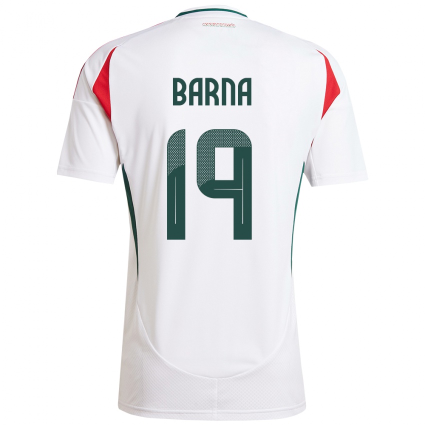 Niño Camiseta Hungría Daniel Barna #19 Blanco 2ª Equipación 24-26 La Camisa Chile