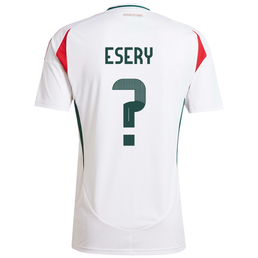 Niño Camiseta Hungría Desmond Esery #0 Blanco 2ª Equipación 24-26 La Camisa Chile