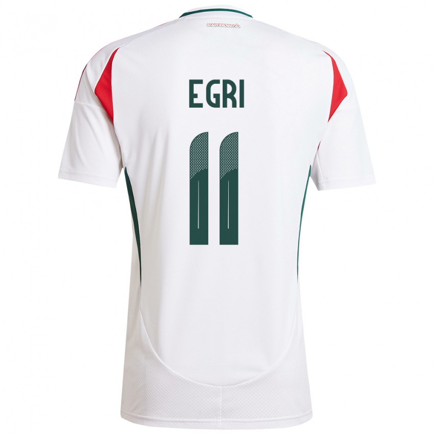 Niño Camiseta Hungría Imre Egri #11 Blanco 2ª Equipación 24-26 La Camisa Chile