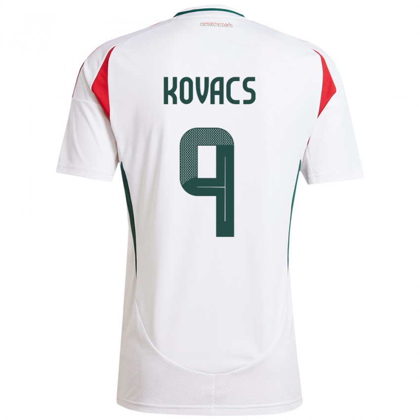 Niño Camiseta Hungría Patrik Kovács #9 Blanco 2ª Equipación 24-26 La Camisa Chile