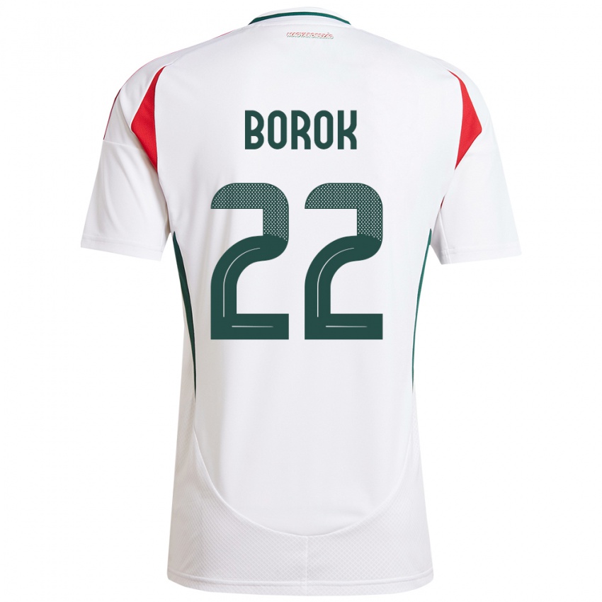 Niño Camiseta Hungría Dorina Borók #22 Blanco 2ª Equipación 24-26 La Camisa Chile