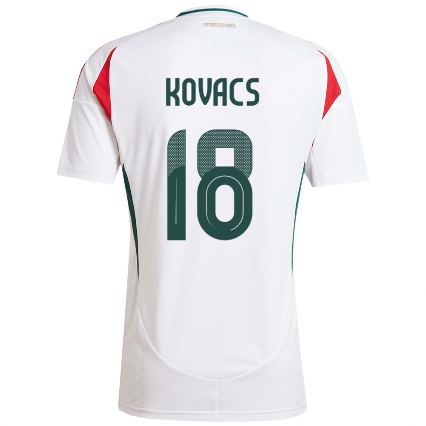 Niño Camiseta Hungría Laura Kovács #18 Blanco 2ª Equipación 24-26 La Camisa Chile