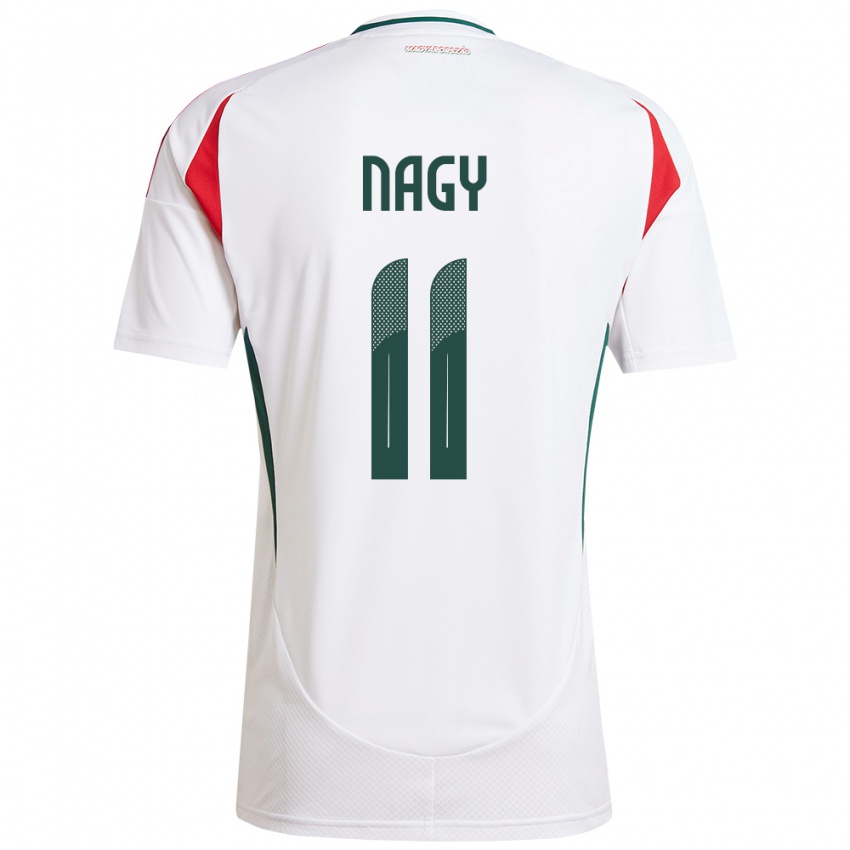 Niño Camiseta Hungría Virág Nagy #11 Blanco 2ª Equipación 24-26 La Camisa Chile