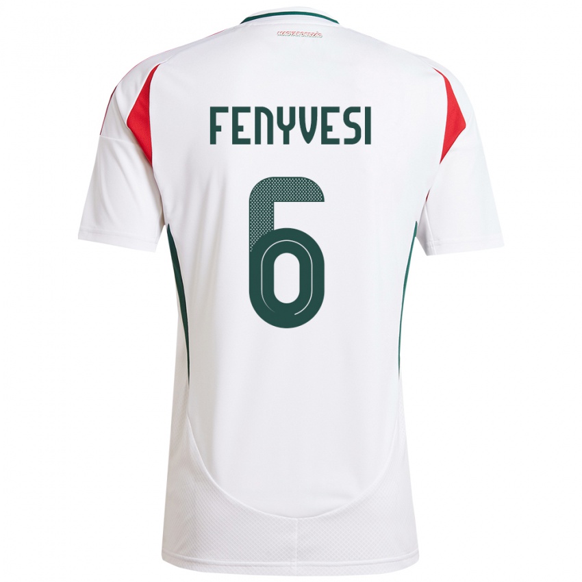 Niño Camiseta Hungría Evelin Fenyvesi #6 Blanco 2ª Equipación 24-26 La Camisa Chile