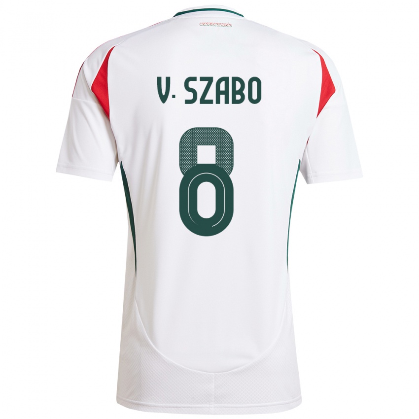 Niño Camiseta Hungría Viktória Szabó #8 Blanco 2ª Equipación 24-26 La Camisa Chile