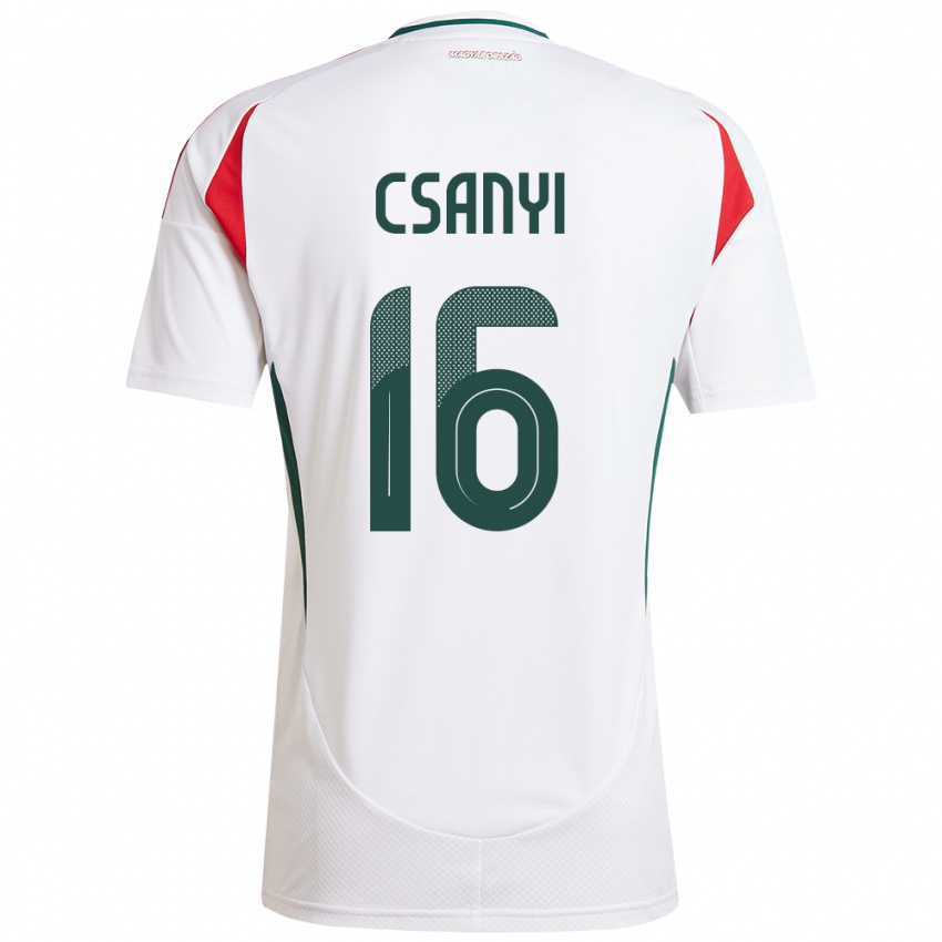 Niño Camiseta Hungría Diána Csányi #16 Blanco 2ª Equipación 24-26 La Camisa Chile