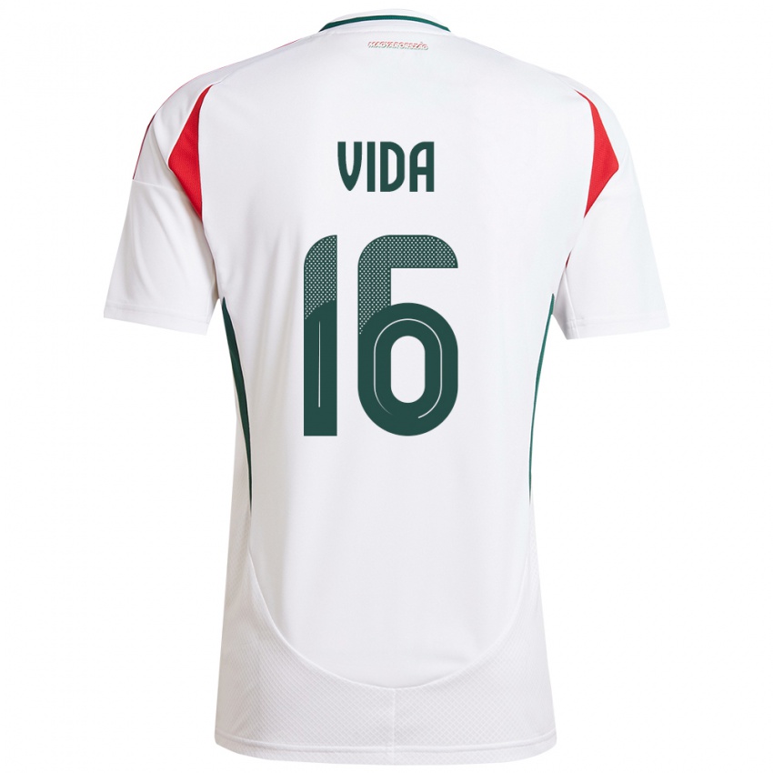 Niño Camiseta Hungría Boglárka Vida #16 Blanco 2ª Equipación 24-26 La Camisa Chile