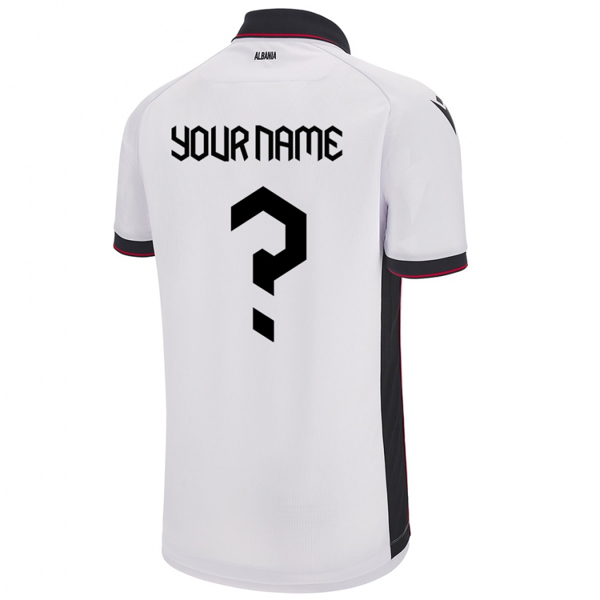 Niño Camiseta Albania Su Nombre #0 Blanco 2ª Equipación 24-26 La Camisa Chile