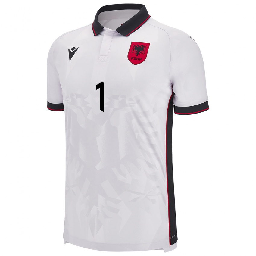 Niño Camiseta Albania Alain Taho #1 Blanco 2ª Equipación 24-26 La Camisa Chile