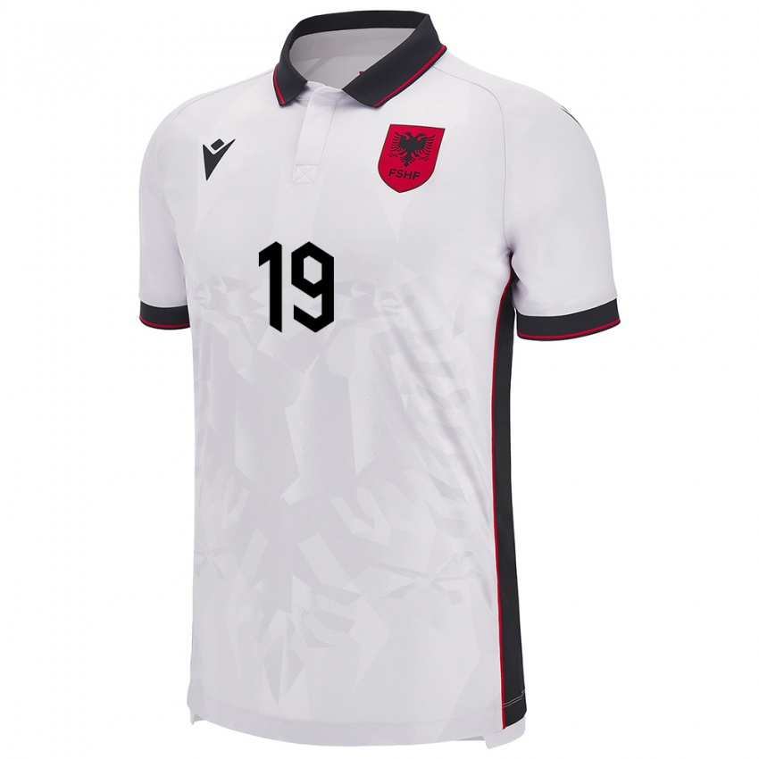 Niño Camiseta Albania Arbnor Mucolli #19 Blanco 2ª Equipación 24-26 La Camisa Chile