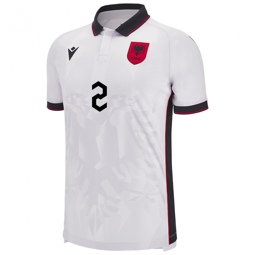 Niño Camiseta Albania Iván Balliu #2 Blanco 2ª Equipación 24-26 La Camisa Chile